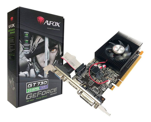 Placa De Vídeo Afox Geforce Gt 730 Low Profile Ddr3 128 Bits