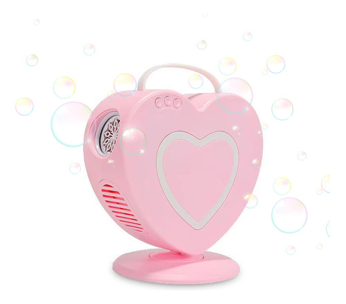 Bubble Machine Recargable En Forma De Corazón Para Fiesta