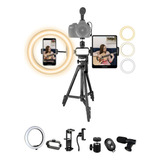 Kit De Vlogging De Luz Led Pro Para iPhone/android iPad Tabl