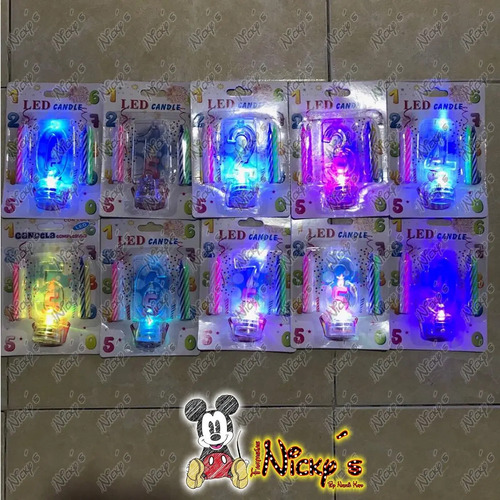 Vela De Números De Luz, Para Cumpleaños,aniversarios Velas