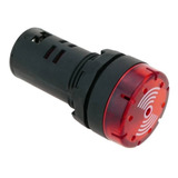 Buzzer Zumbador Luminoso Sonoro 24v Ac/dc Rojo Industrial