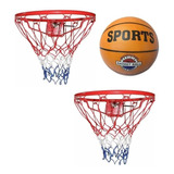 Combo X 2 Aros Basquet Profesionales C/ Resorte +pelota N7 