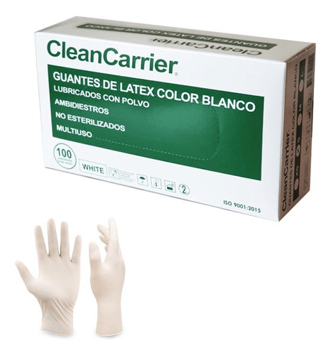 Guantes Latex Cleancarrier M Pack De 10 Cajas X 100 Unidades