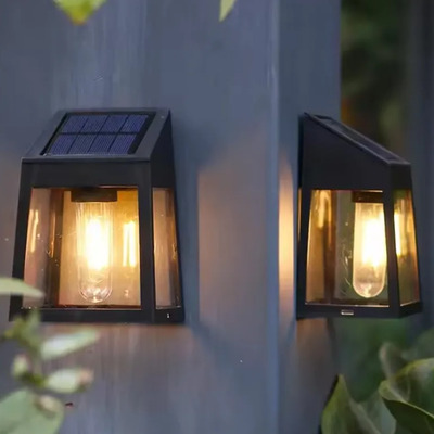 Luz Solar De Parede Impermeável Para Exterior Jardim Decoraç | Frete grátis