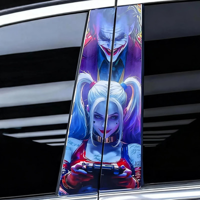 Sticker Joker Auto - Par Universal Para Postes Ventana /