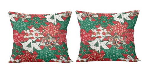 Cojines Navideño C/cierre 45 X 45cm Ya Rellenos 2 Pack