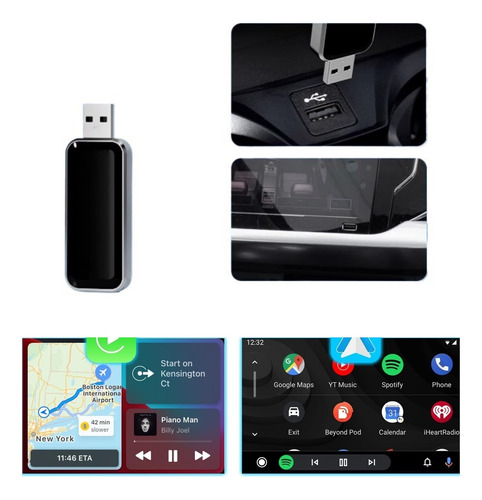 Adaptador Inalámbrico Carplay Mini Usb Dongle, Plug-and-play