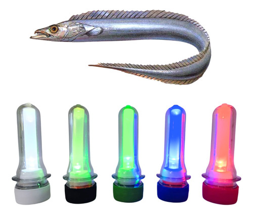 Kit Com 5 Garrafinhas Luminosa Pesca Noturna Peixe Espada