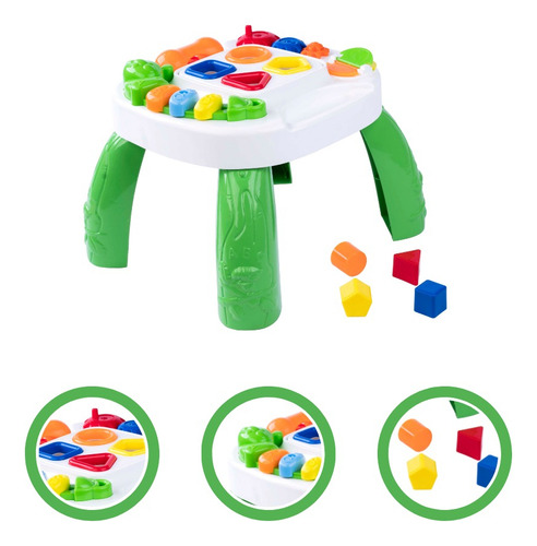 Mesa Infantil De Atividades Didática Playtime Verde Cotiplás