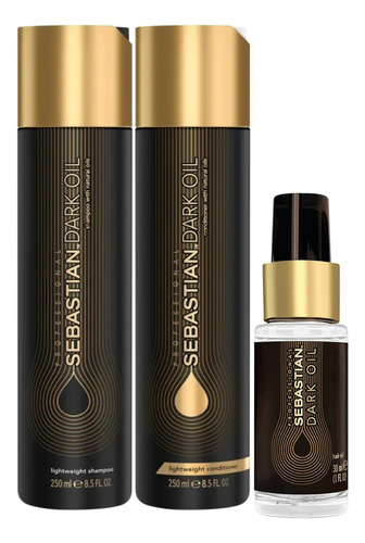 Sebastian Dark Oil Shampoo + Condicionador + Oleo Dark Oil