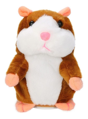 Boneco Hamster Pelúcia Falante 15cm Repete Muito Divertido