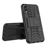 Carcasa Reforzada Con Soporte/negro Para iPhone XR 