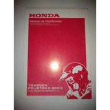 Manual De Usuario Honda Trx 200x