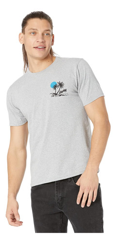 Polera Hurley Little Vacay De Manga Corta Heather Grey Xl