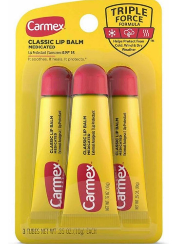 Bálsamo Labial Carmex Clásico X 3 Pomo