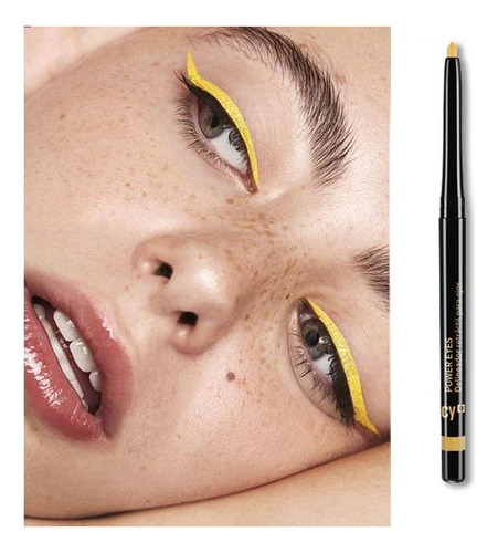 Delineador De Ojos Retráctil Power Eyes Cyzone Bold Yellow