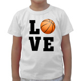 Camiseta Infantil Estampa Esporte Love Basquete 02