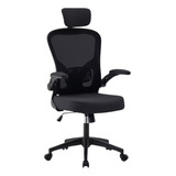 Silla De Oficina Tyne Ergonómica Con Respaldo Alto Negra