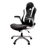 Sillón Silla Oficina Pc Escritorio Gamer Playstation Ct Color Negro Y Blanco