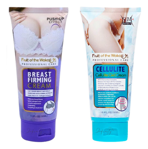 Cremas Levanta Bustos+gel Anti Celulitis Wokali Pack 2