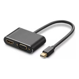 Adaptador Doble Convertidor Mini Display Port A Hdmi + Vga