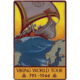 Viking Metal Tin Sign, Viking World Tour, Panel De Pared De 