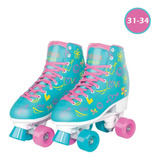 Patins 4 Rodas Clássico Ajustável Roller Skate 31-34 Fenix