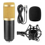 Microfone Cond.ensador Bm-800 Preto/dourado:  Profissional!
