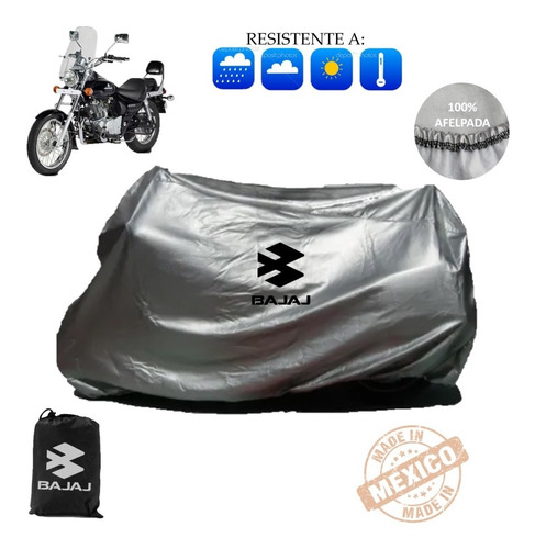 Funda Afelpada Con Logo Impermeable Para Moto Avenger Bajaj