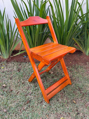 Cadeira Dobrável De Madeira Para 150kg