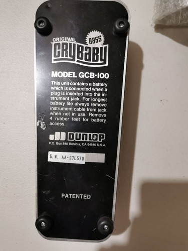 Pedal Dunolop Crybaby Gcb-100