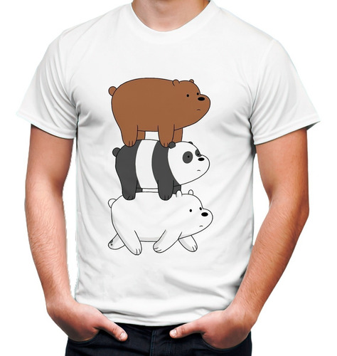 Playera Caricatura Osos Escandalosos Panda Polar Pardo #780