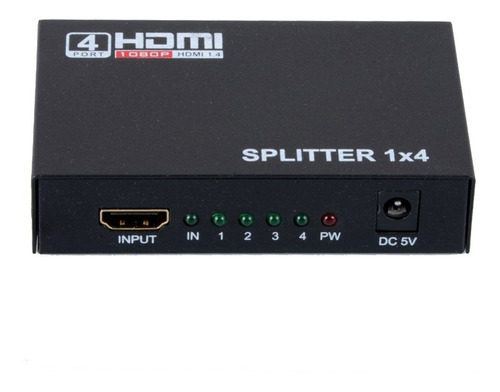 Splitter Hdmi 1 X 4 Amplificador 4 Pantallas Simultaneas