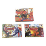 3 Cajas Custom De Pokemon Nintendo 64 (solo Son Las Cajas)