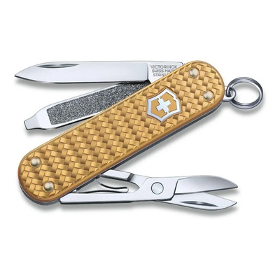 Victorinox Navaja Classic Precious Alox, Brass Gold,5 Usos Color Brass Gold | Envío gratis