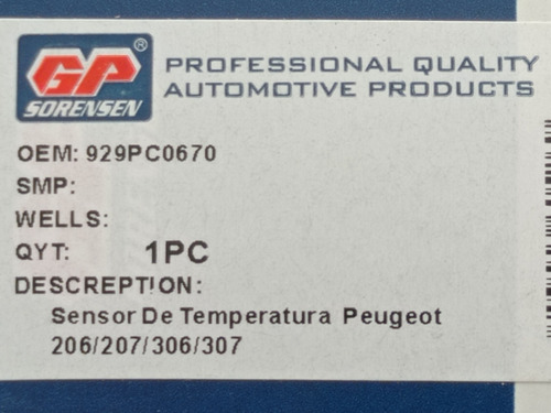 Vlvula Sensor Temperatura Peugeot 206/207/306/307 Foto 4