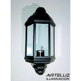 Aplique Farol De Pared Exterior 3 Caras Aluminio Apto Led