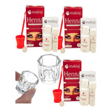 Kit 3 Hennas Sobrancelha Makiaj Efeito Natural + 1 Dappen