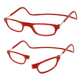 Oculos De Leitura Descanso Perto Com Imã  +2,00 Vermelho