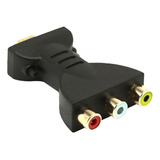 Práctico Adaptador Av Negro Compatible Con Hdmi A 3 Rgb Rca