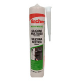 Sellador De Silicona Acética 260ml Transparente Fischer