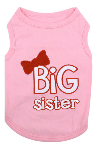 Perro Gato Ropa Camisetas Big Sister Tshirt, Xs