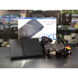 Playstation 2 Slim Preto 01 Controle Com Fio 03 Jogos De Brinde Midia Física.