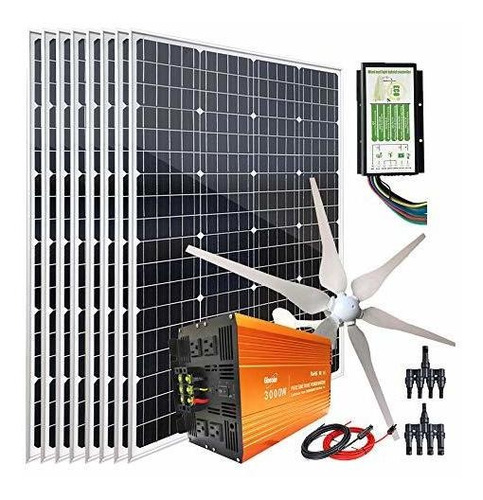 Paneles Solares - Kit De Generador De Turbina Eólica De 1360