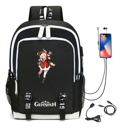 Mochilas Escolares Impermeables Primarias Usb Genshin Impact