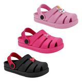 Combo 3 Pares Sandalia Feminina Infantil Babuche Infantil