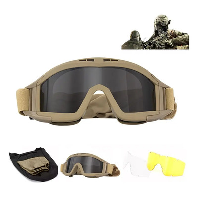 Goggle Militar Táctico Lentes Gotcha Policia Careta Gafas Color Caqui | MercadoLibre
