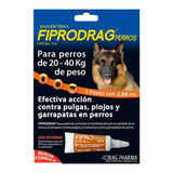 Pipeta Fiprodrag Antipulga Perros De 20 A 40 Kg 2,6 Ml