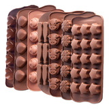 7 Moldes Silicon Hornear Reposteria Pastel Chocolate Fondant