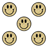 5 Unidades Parche Emoji Feliz Microlentejuelas